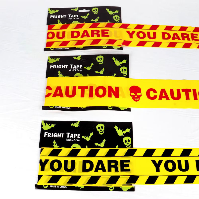 WEIGAO Halloween Warnband Dekoration gestreift mehrfarbig Kunststoff B: 7,5 cm, H: 6 cm - Bild 3