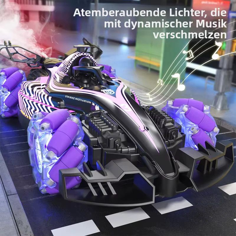 JJRC Rennauto, ferngesteuert, lila, mit Schwanzflamme-Funktion - Bild 4