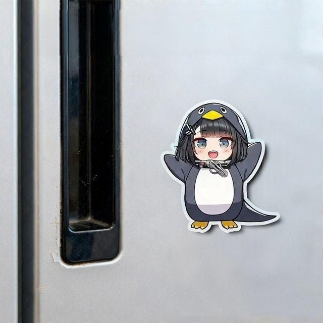 Arknights Endfield Gugu Gaga Pinguin Magnet – Niedriger Anime Mädchen Aufkleber für Kühlschrankdekoration, Mehrfarbig - Bild 1