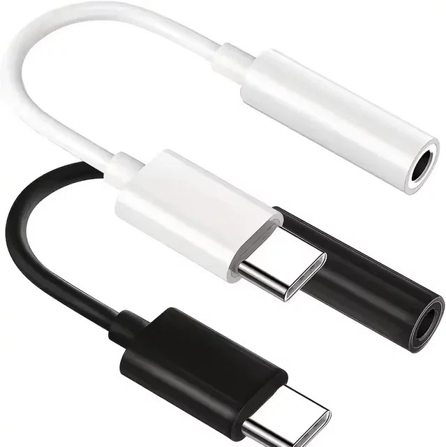 USB Typ C auf 3,5-mm-Klinke Audio-Adapter in Weiß für iPhone 15, Samsung Galaxy und Huawei - Bild 1