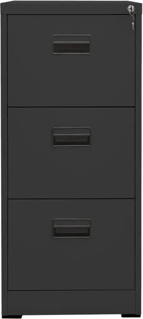 vidaXL Aktenschrank aus Stahl in Anthrazit matt, B/T/H: 46 x 62 x 102,5 cm - Bild 1