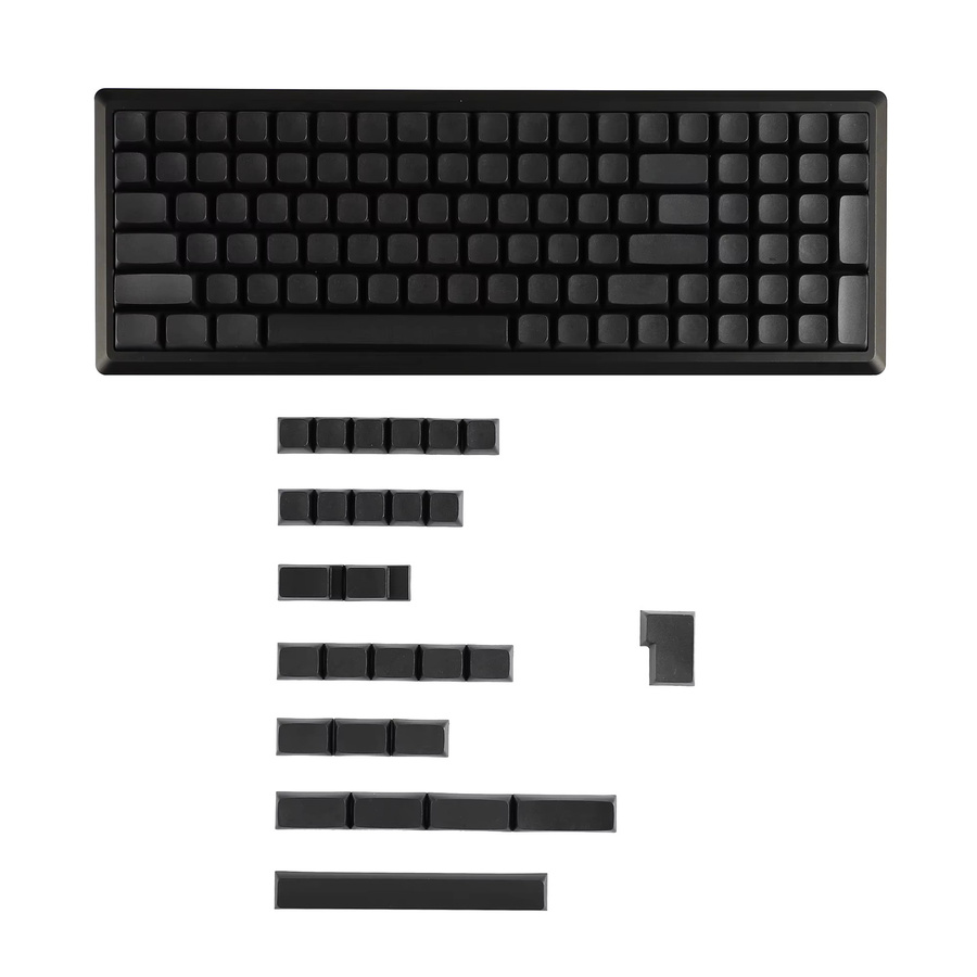 YMDK ZDA Tastenkappen aus PBT in Schwarz, XDA v2 Profil, ANSI ISO kompatibel für GK61 64 68 96 KBD75 Planck Preonic Wings Filco SP64 SP84 - Bild 6
