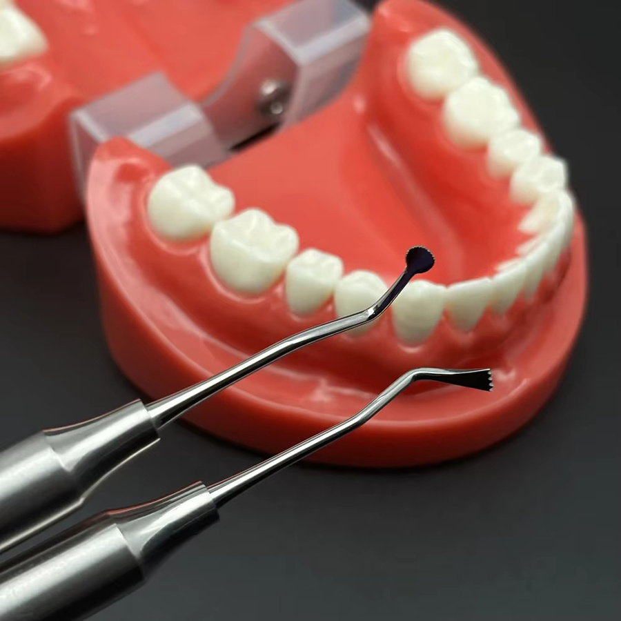 DENTOSEE Dental Scaler Doppel Enden, Edelstahl, Zahnfleisch Separator - Bild 3