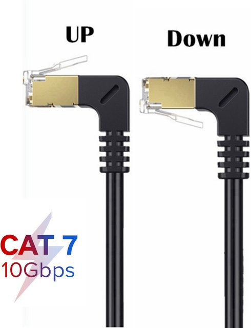 UXG Ethernet-Netzwerkkabel RJ45 CAT6-CAT7e UTP Patchkabel Schwarz, Länge: 1 m - Bild 1