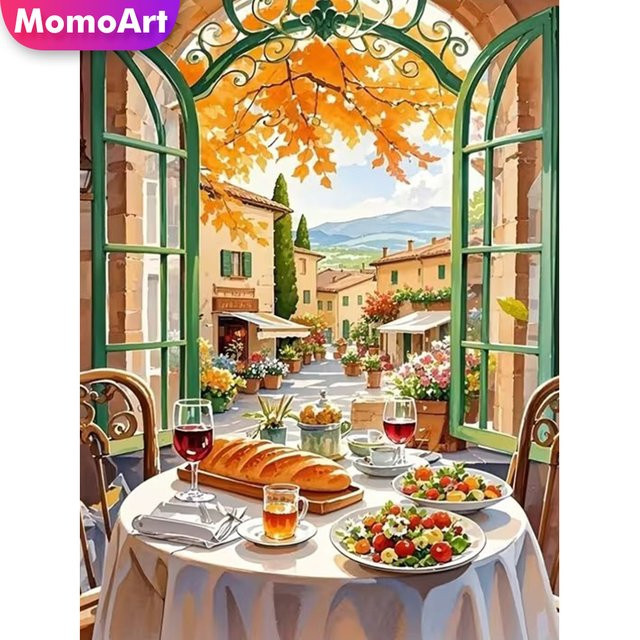 Momoart 5D DIY Diamantmalerei Landschaft Mosaik Kunstset Wanddekoration, Mehrfarbig, B: 30,0 cm, H: 20,0 cm - Bild 1