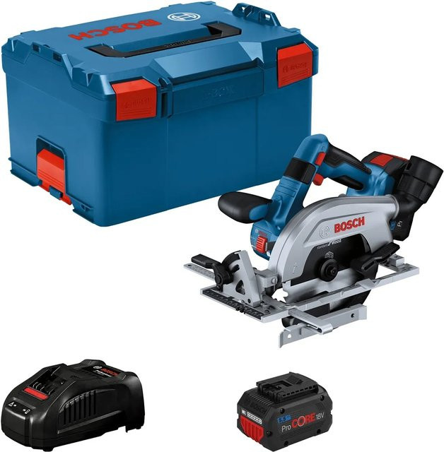 Bosch Professional Akku-Kreissäge GKS 18V-57-2 L in Schwarz, Blau und Silber mit 5000 U/min und 57 mm Schnitttiefe - Bild 1