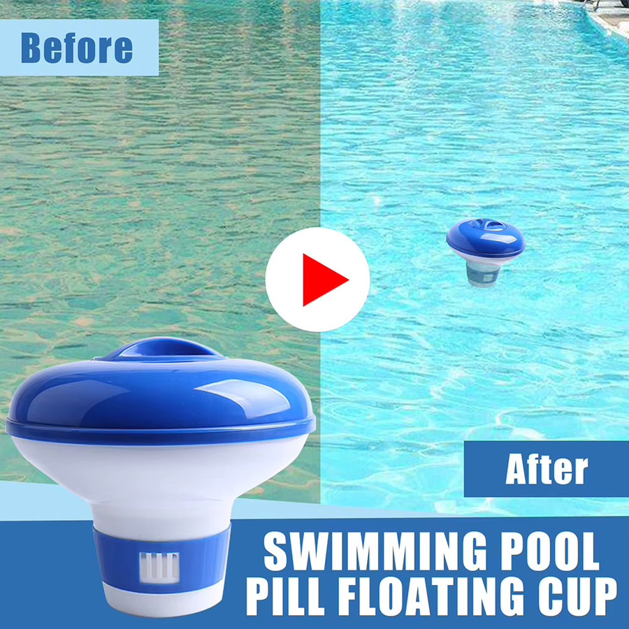 APWIKOGER Schwimmbad Chlor Floater in Blau zur automatischen Wasserdesinfektion und Dosierung von Reinigungstabletten - Bild 3