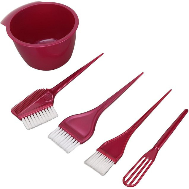 Koogeelife Haarfärbe-Set, 5 Stück, Nylonfaser-Pinsel und Mischschüssel - Bild 1