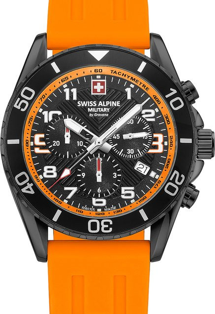 Swiss Alpine Military Chronograph, Quarz, Edelstahl, 42 mm, Herren - Bild 1