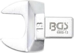 BGS Einsteck-Maulschlüssel 6900-13 aus Chrom-Vanadium in Silber mit 13 mm Schlüsselweite und 9 x 12 mm Aufnahme - Bild 1