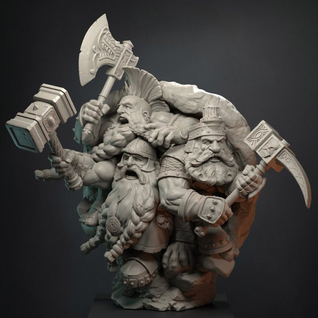 JIJIE Fantasy Einzelfigur, Druckguss-Harzfigur, Maßstab 1:24, Grau - Bild 1
