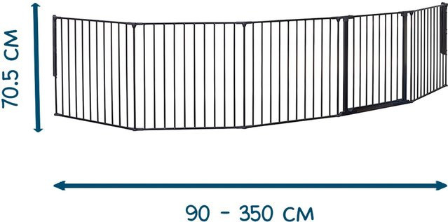 Baby Dan Schutzgitter Flex XXL Schwarz 90-360 cm - Bild 1