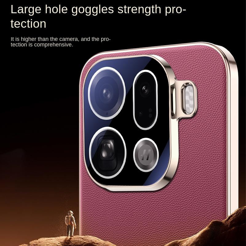 Premium Leder Handyhülle für OPPO Find X9 und Find X9 Pro in Pink mit vollständigem Objektivschutz und stoßfestem Design - Bild 2