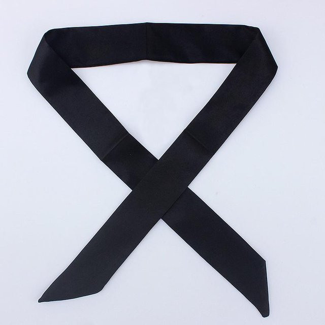 Halstuch Satin Seide, Schwarz, Damen, 4x100cm - Bild 1
