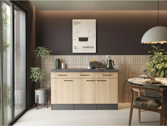 Respekta Sideboard Oliver in Artisan Eiche und Granit Optik, B/T/H: 150 x 60 x 90 cm - Bild 1