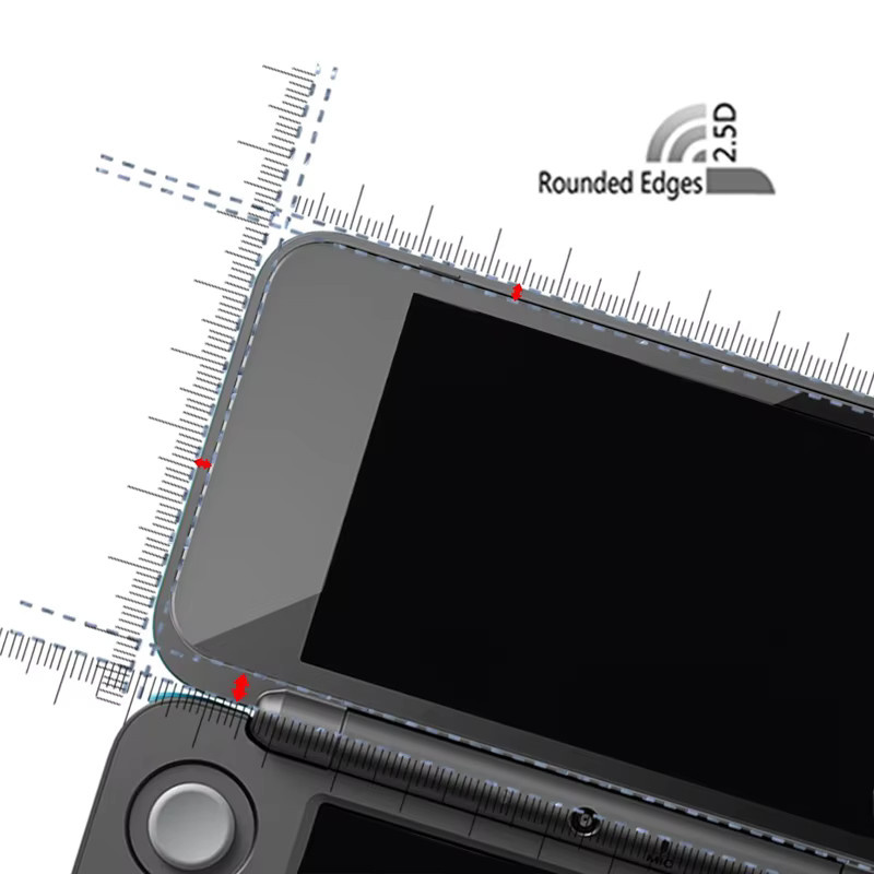 2er-Set Panzerglas Display-Schutzfolie für Nintendo Neue 2DS XL und 2DS LL in Transparent - Bild 5