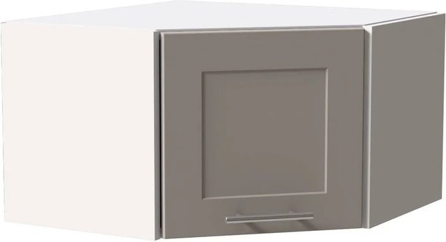 Feldmann-Wohnen Eckhängeschrank Oslo W10/60/36 in Weiß und Kaschmir Matt mit Soft-Close-Türen, B/T/H: 60 x 60 x 36 cm - Bild 1