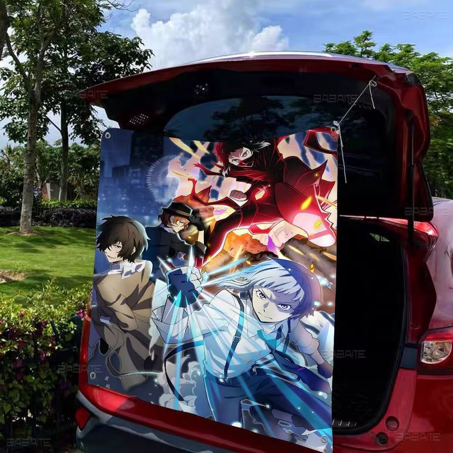 Potdemiel Wandbehang Bungo Stray Dogs Japanische Anime Vintage Cartoon Flagge Multicolor - Bild 4