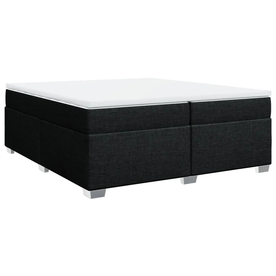 vidaXL Boxspringbett Hybrid mit Matratze und Taschenfederkern in Schwarz, B/T: 200 x 200 cm - Bild 2