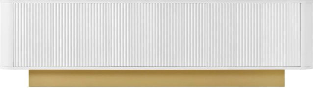 okwish TV Schrank in Weiß mit Texturfront und Kabelmanagement, B/T/H: 170 x 40,5 x 47 cm - Bild 1