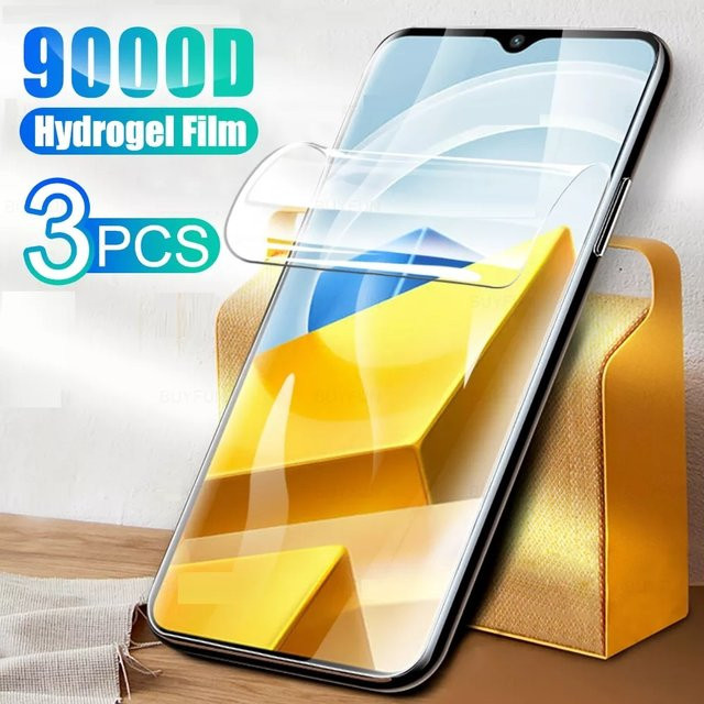 3er-Pack Hydrogel Schutzfolien für Motorola E7 Power Plus, E6i, E13, E15, E32, E22s, E30, E22i, E40 und E6s (2020) in Transparent - Bild 1