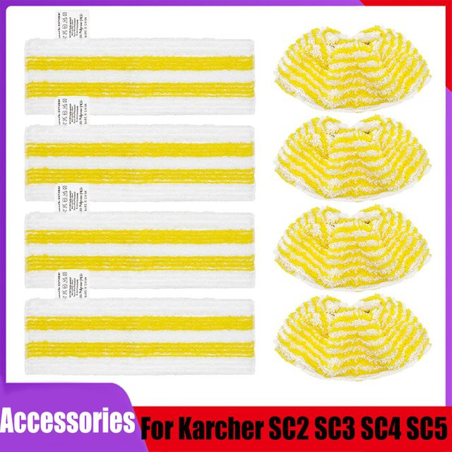 Karcher Easyfix Mikrofasertuch-Set für Dampfreiniger SC1 SC2 SC3 SC4 SC5 als waschbare Ersatz-Bodentücher - Bild 1