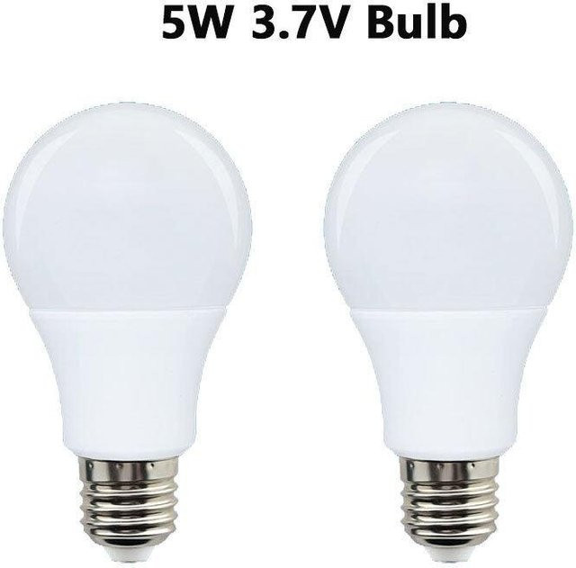 YJMP Super Lighting E27 LED Niederspannungs-Glühbirne 3.7V 5W Kugelförmige Energiesparlampe in Weiß - Bild 1
