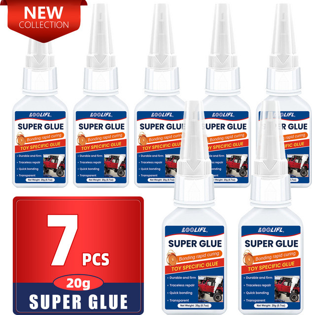 LOOLIFL Super-Cyanacrylat-Kleber transparent wasserfest und vielseitig einsetzbar - Bild 1