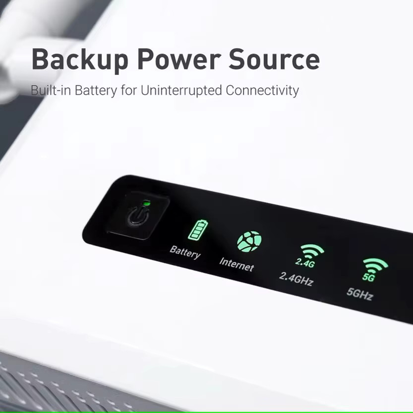 GL.iNet Puli AX GL-XE3000 Wi-Fi 6 5G Mobilfunk-Router mit Dual-Band, Dual-SIM-Steckplatz und 6400 mAh Akku in Weiß - Bild 6