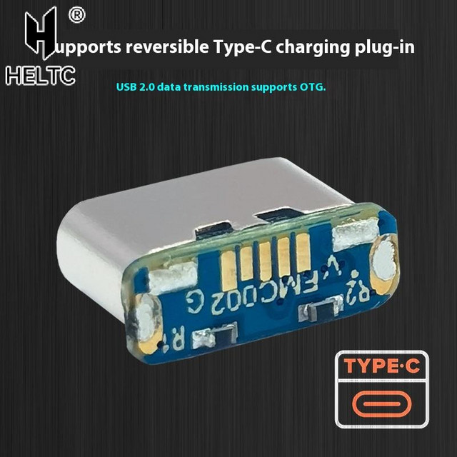 2er-Set HELTC USB Typ C Buchse 5Pin SMD SMT Ladeport in Silber für PCB Löten und DIY Reparatur - Bild 1
