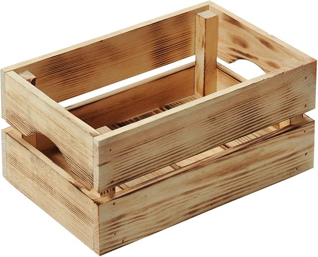 Kesper Holzkiste Kiefer geflammt braun B/T/H: 20 x 15 x 30 cm - Bild 1