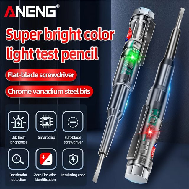 ANENG B14 Universal Spannungsprüfer 24-250V mit Licht- und Tonalarm als induzierter Elektroschraubendreher-Sonde - Bild 1