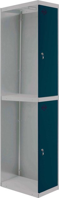 PROREGAL Spind AMEGO Anbaumodul mit 2 Abteilen, Schließfach Garderobe, Grau-Anthrazit, H x B x T: 180 x 40 x 50 cm - Bild 1