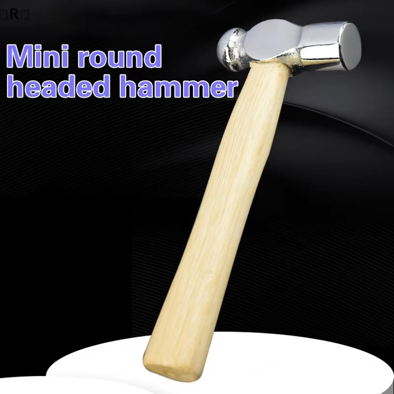 itariaR SigurMinihammer Rundkopf-Minihammer mit Holzgriff in Silber, Multifunktions-Handhammer und Fluchtwerkzeug - Bild 3
