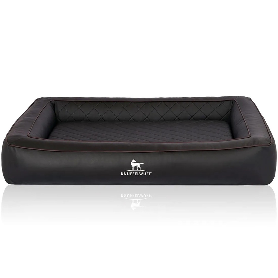 Knuffelwuff Hundebett Hampstead Orthopädisch aus Kunstleder Schwarz B: 155 cm, T: 125 cm, H: 65 cm - Bild 2