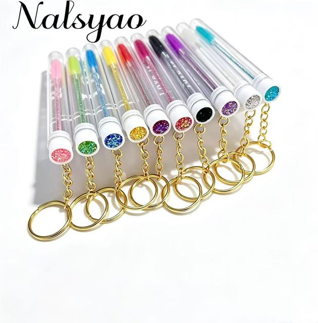 CNKESS Mascara Zauberstab Micro Kamm, 10/20 Stück, Klar, Gold - Bild 1