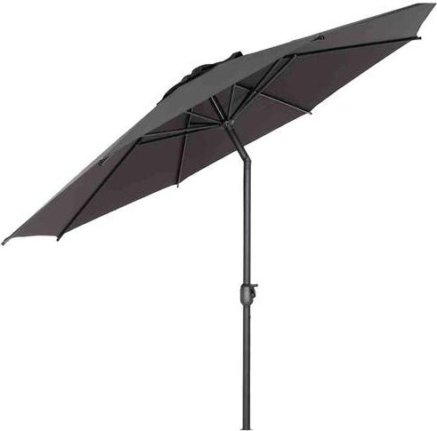 Siena Garden Mittelstockschirm Isa in Anthrazit mit Ø 300 cm Durchmesser und 8 Streben aus Aluminium und Stahl - Bild 1