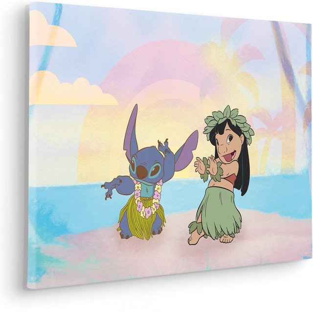 Komar Keilrahmenbild Lilo and Stitch Dancing, Bunt, B/H: 40 x 60 cm - Bild 1