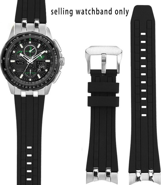 Bürger Uhrenarmband Silikon, Edelstahl, Grün, Herren - Bild 1