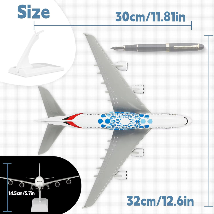 ZOCO UAE Expo A380 Flugzeugmodell-Bausatz, 1:240, Harz - Bild 2