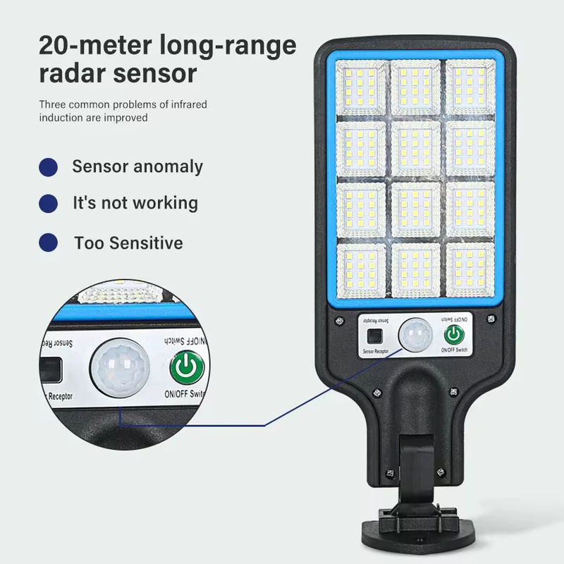 Heinast Solar LED Außenwandleuchte mit 144 SMD LEDs, Bewegungsmelder und 3 Modi, Schwarz - Bild 5