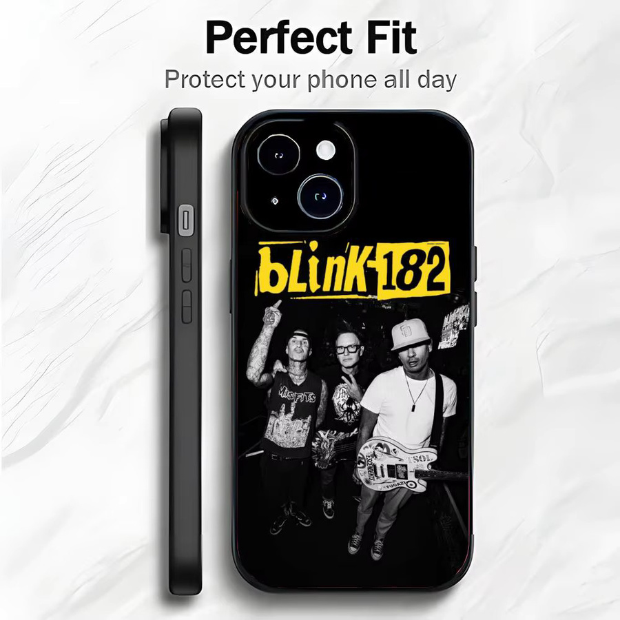 Blink-182 Handyhülle in Schwarz für Apple iPhone 17 16 15 14 13 Pro Max, leichte und weiche Schutzhülle - Bild 2