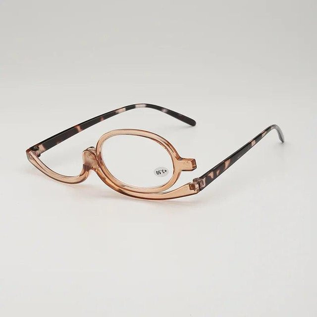 YiRan Lesebrille, Unisex, oval, Kunststoff, Vollrand, transparent, braun - Bild 1