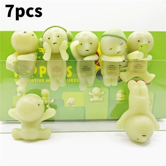DewBloom Corner Buddy Glow In The Dark Sammlerfiguren, 7-teiliges Set - Bild 1
