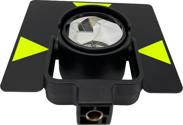 Leica Einzelprisma GPH1 GPR1 Schwarz Versilbert mit weicher Tasche für Totalstationen und Vermessungsinstrumente - Bild 1