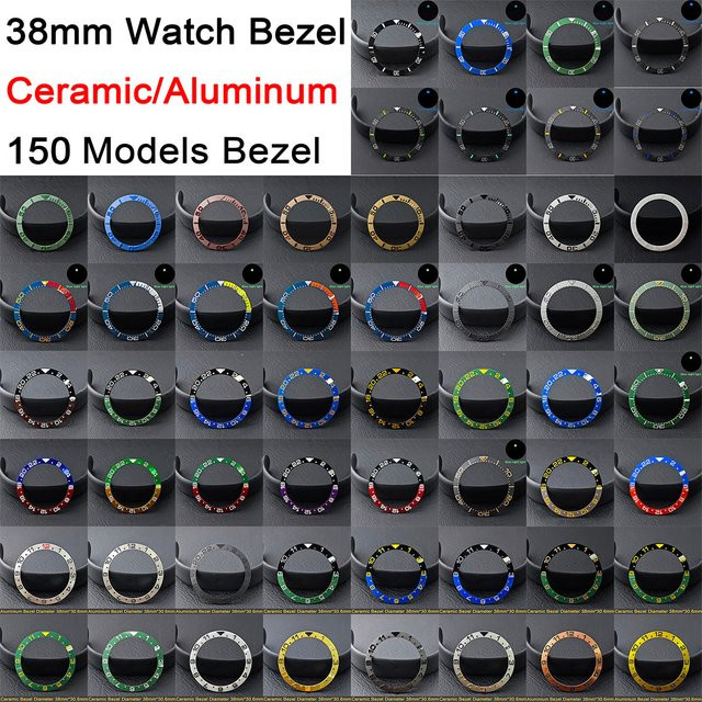 Dwayne Campbell Uhren-Lünetteneinsatz Keramik, Kohlefaser-Textur, Schwarz, Herren, 38mm * 30,6mm - Bild 1