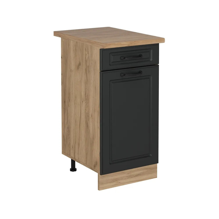 Vicco Küchenunterschrank R-Line Schubladenschrank in Anthrazit und Eiche im Landhausstil, Breite: 40 cm, Höhe: 60 cm, Tiefe: 40 cm - Bild 2