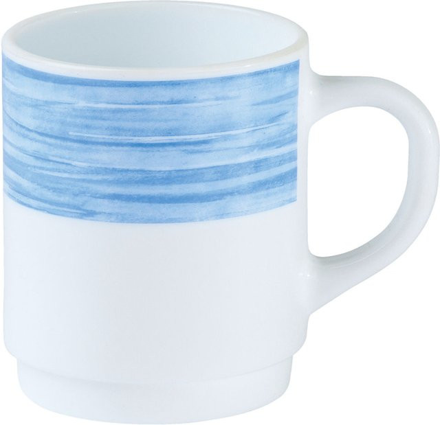Arcoroc Kaffeebecher Brush Blau, 6er Pack, Durchmesser: 7,2 cm, Höhe: 8,9 cm, 250 ml - Bild 1
