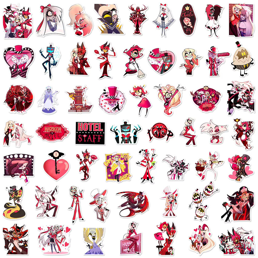 Keeppley Cartoon Helluva Boss und Hazbin Hotel Aufkleber, PVC, Wasserdicht - Bild 3