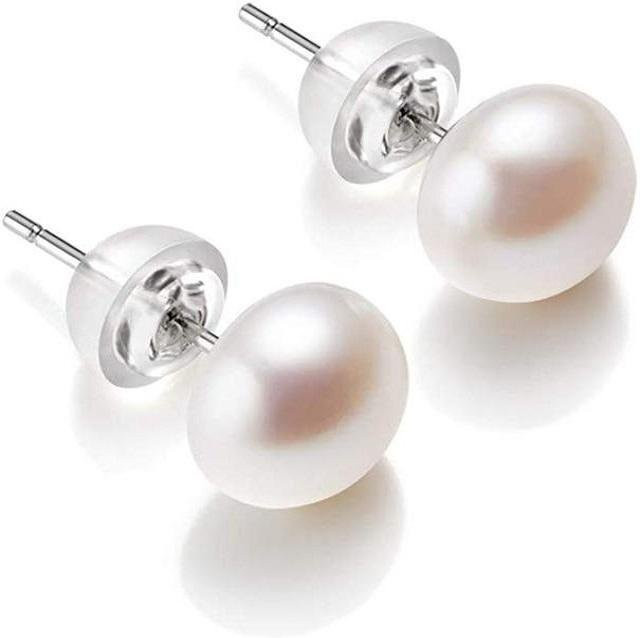 Ohrstecker Süßwasserperlen, 6–11 mm, Sterling-Silber, Damen - Bild 1